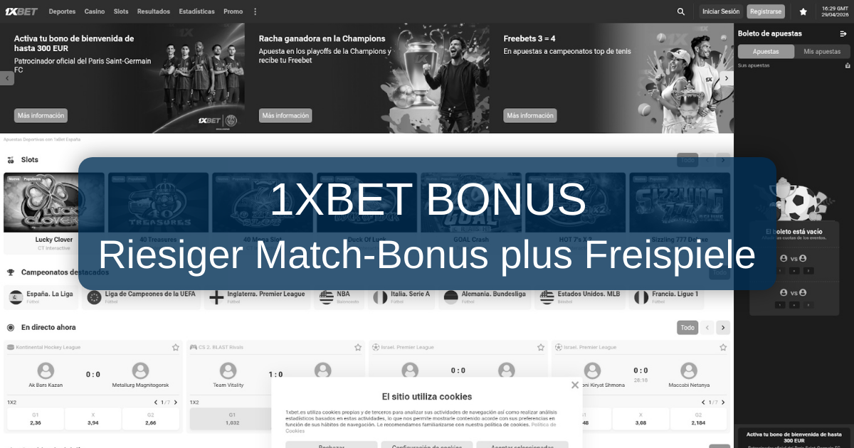 1xbet bonus Deutschland 2026 | Bis zu 100€ + Freispiele